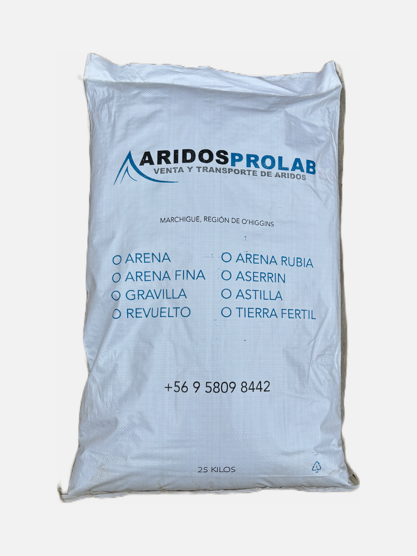Material en saco 25kl.